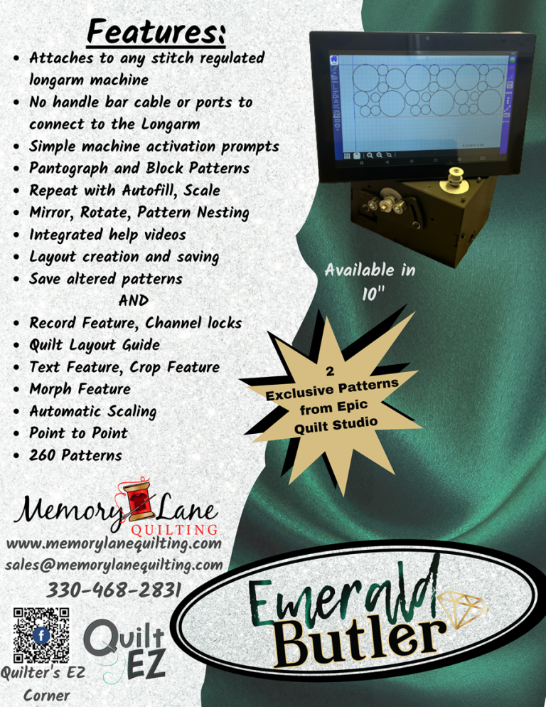 Butler Emerald Memory Lane Quilting